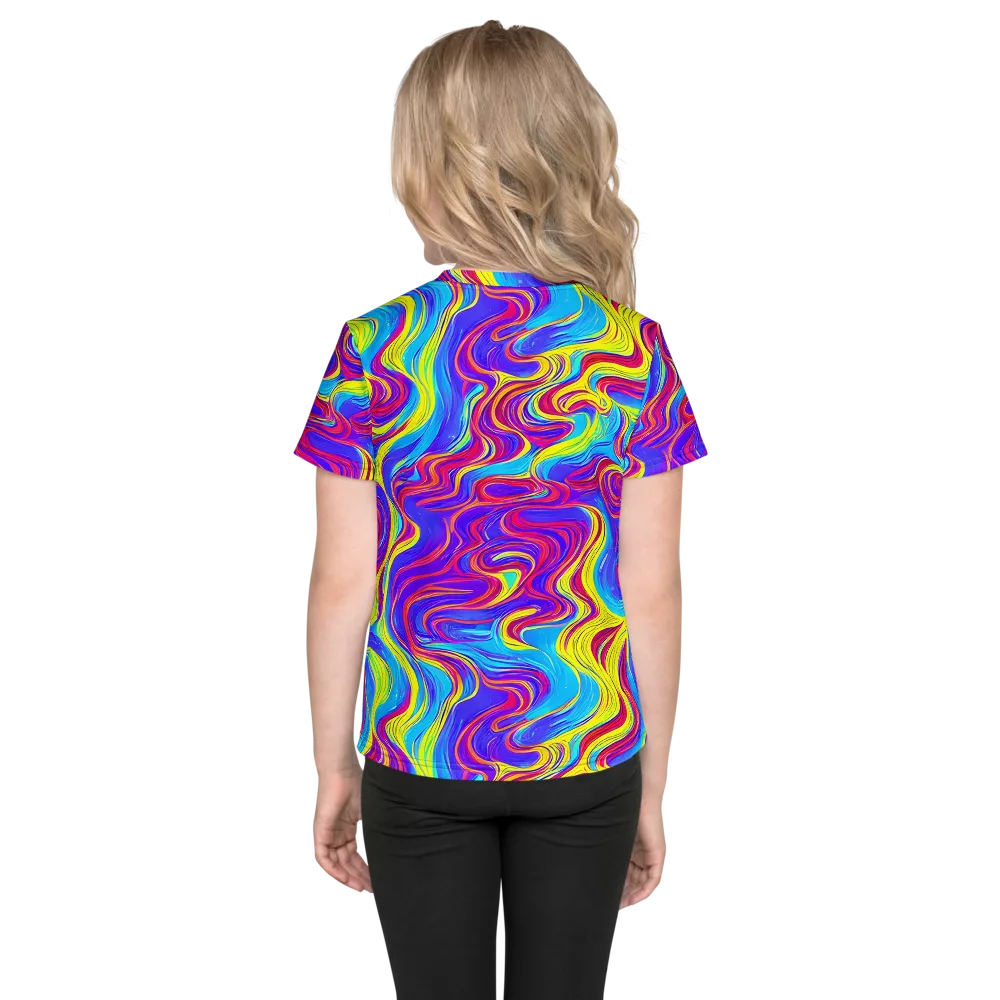 Spectrum Fever on Kids Crew Neck T-Shirt — Back