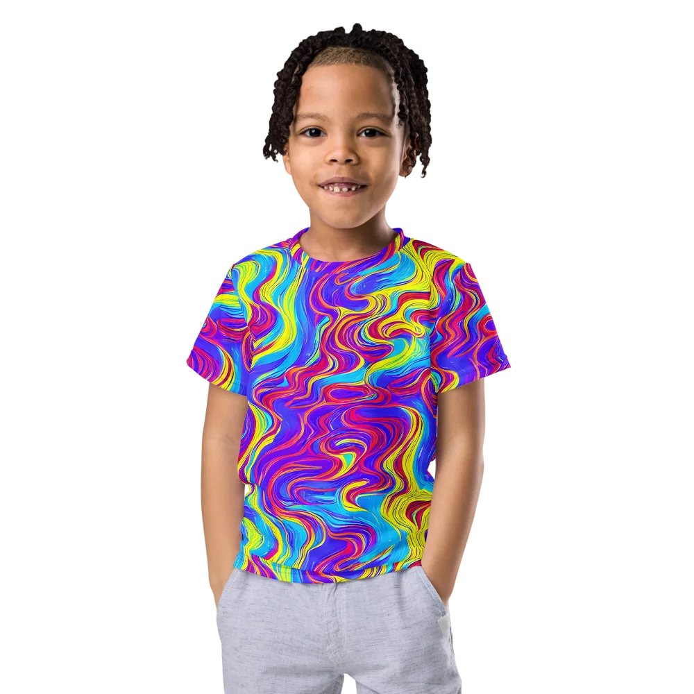 Spectrum Fever on Kids Crew Neck T-Shirt — Front