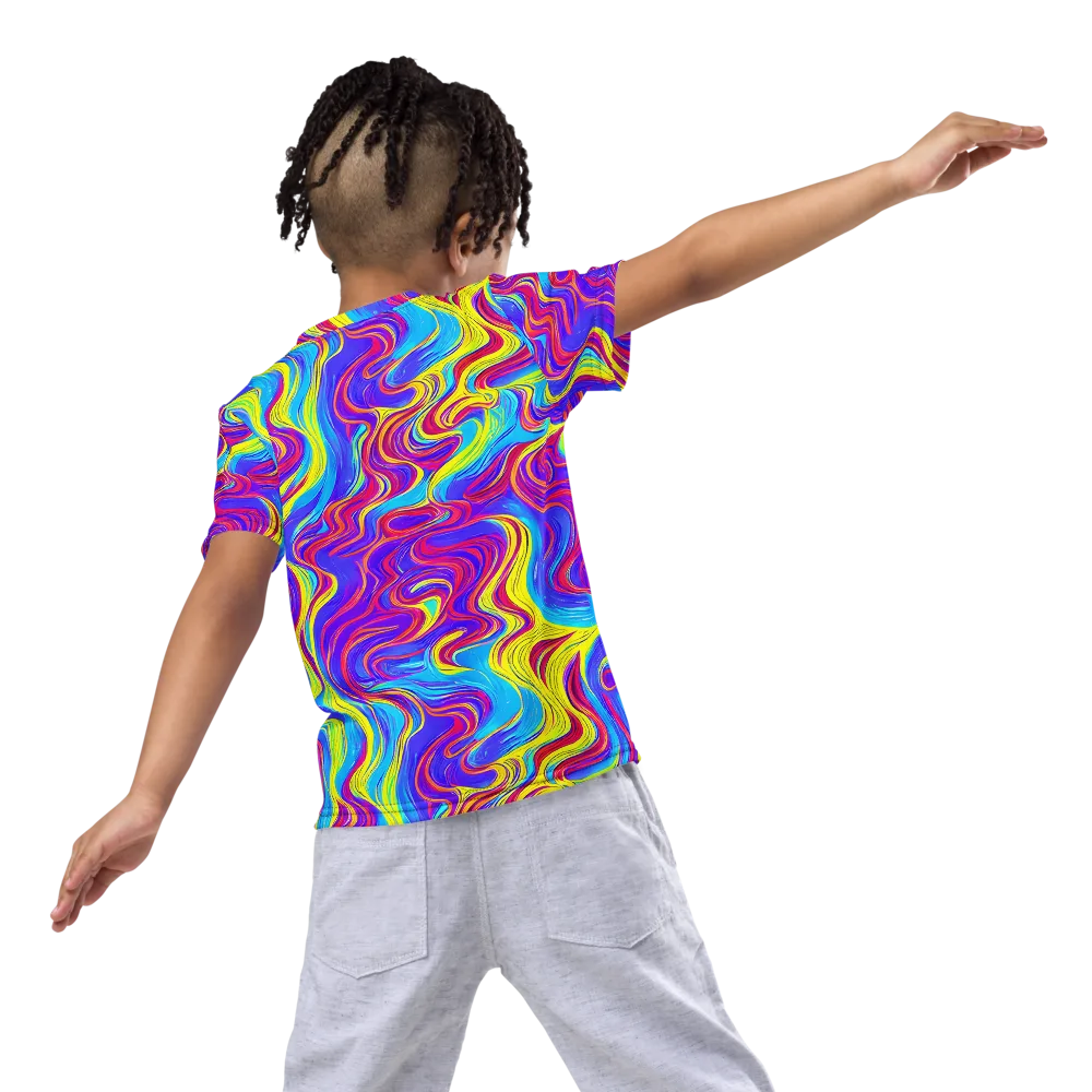 Spectrum Fever on Kids Crew Neck T-Shirt — Back