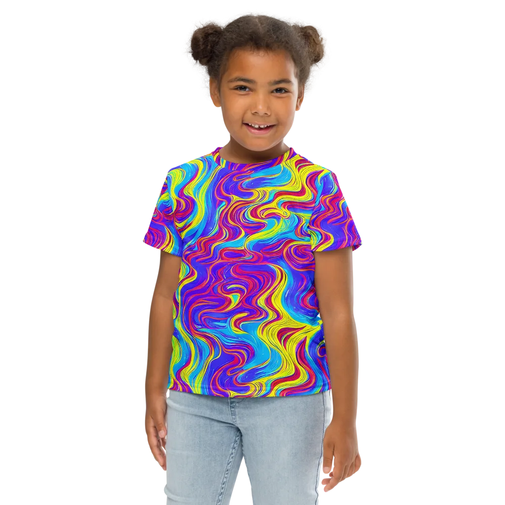 Spectrum Fever on Kids Crew Neck T-Shirt — Front