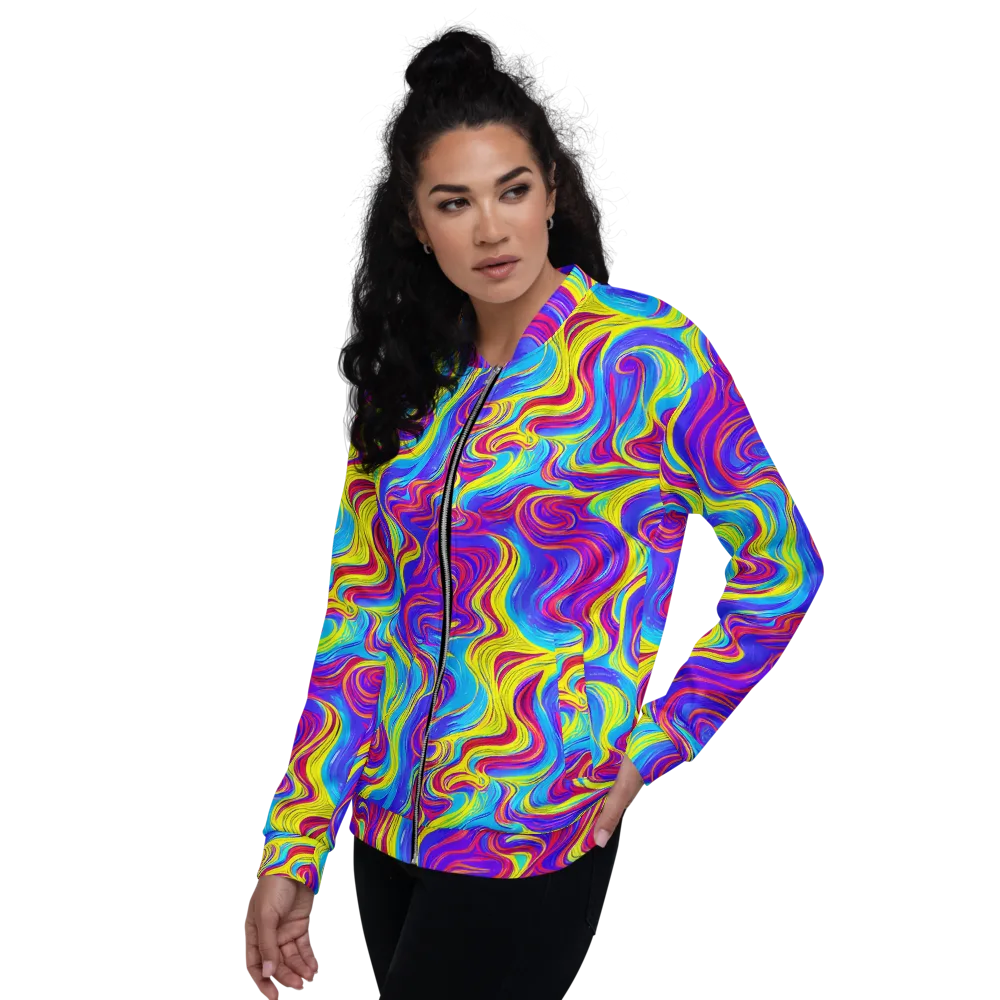 Spectrum Fever on Bomber Jacket — Left