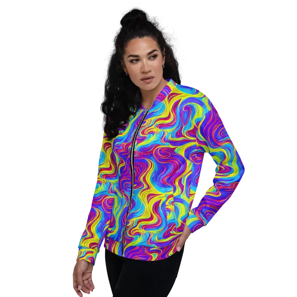 Spectrum Fever on Bomber Jacket — Left