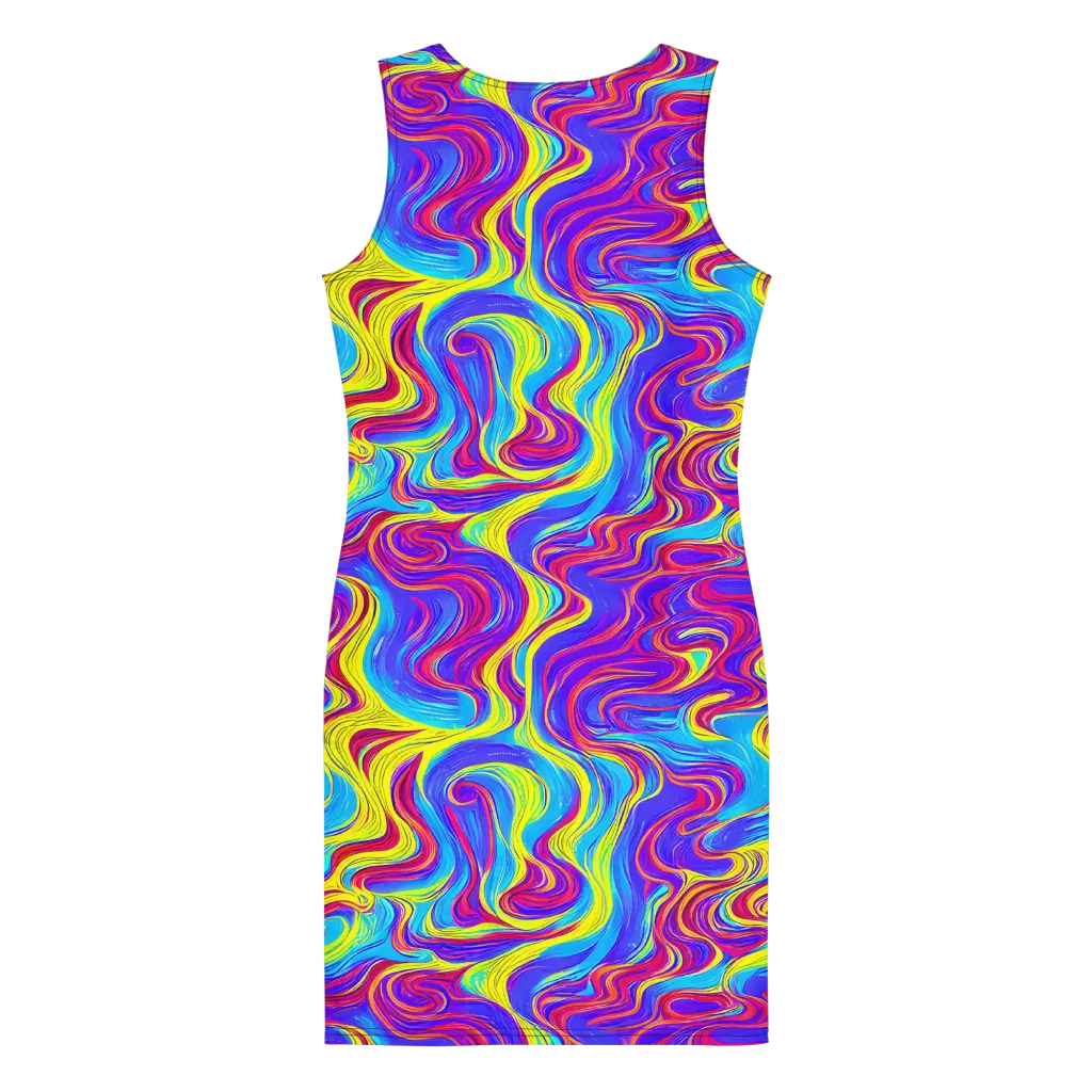 Spectrum Fever on Bodycon Dress — Back
