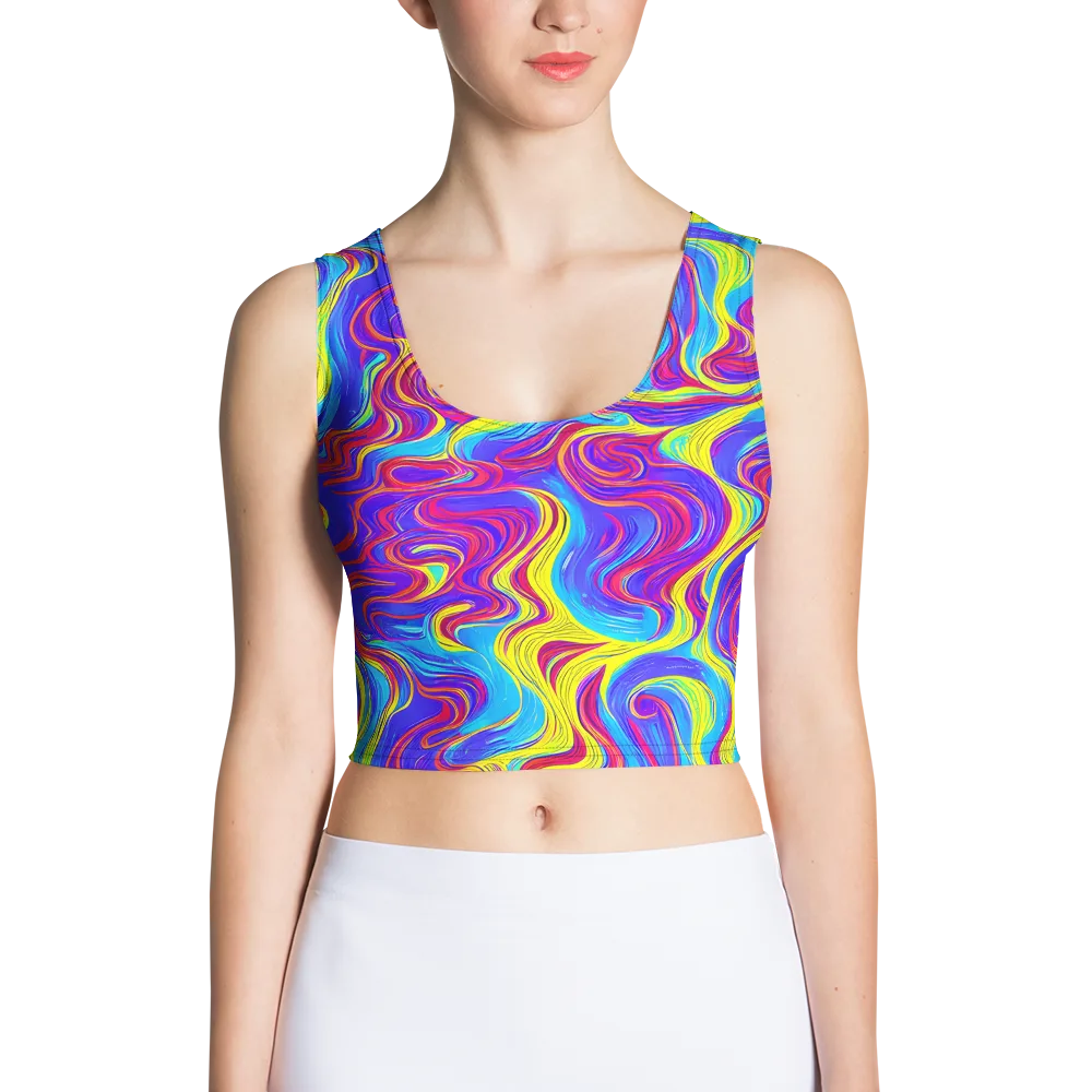 Spectrum Fever on Crop Top — Front