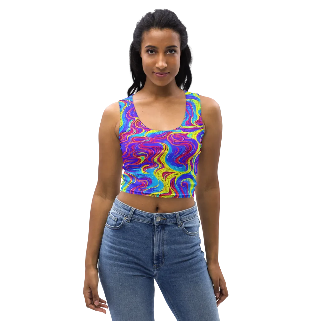 Spectrum Fever on Crop Top — Front