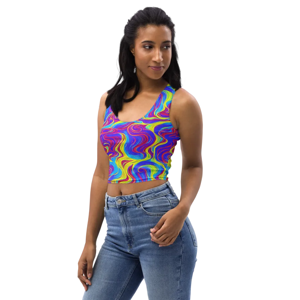 Spectrum Fever on Crop Top — Left Front