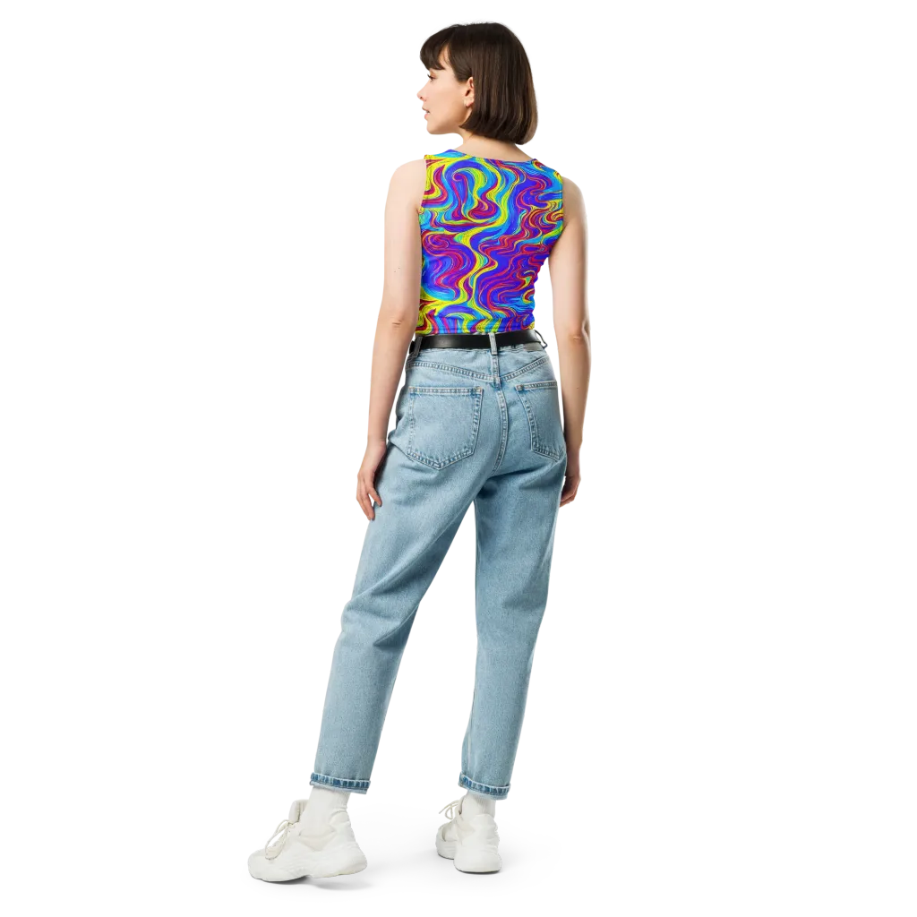 Spectrum Fever on Crop Top — Back