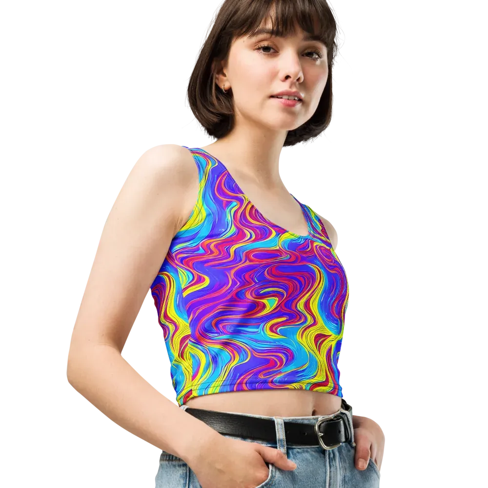 Spectrum Fever on Crop Top — Right Front