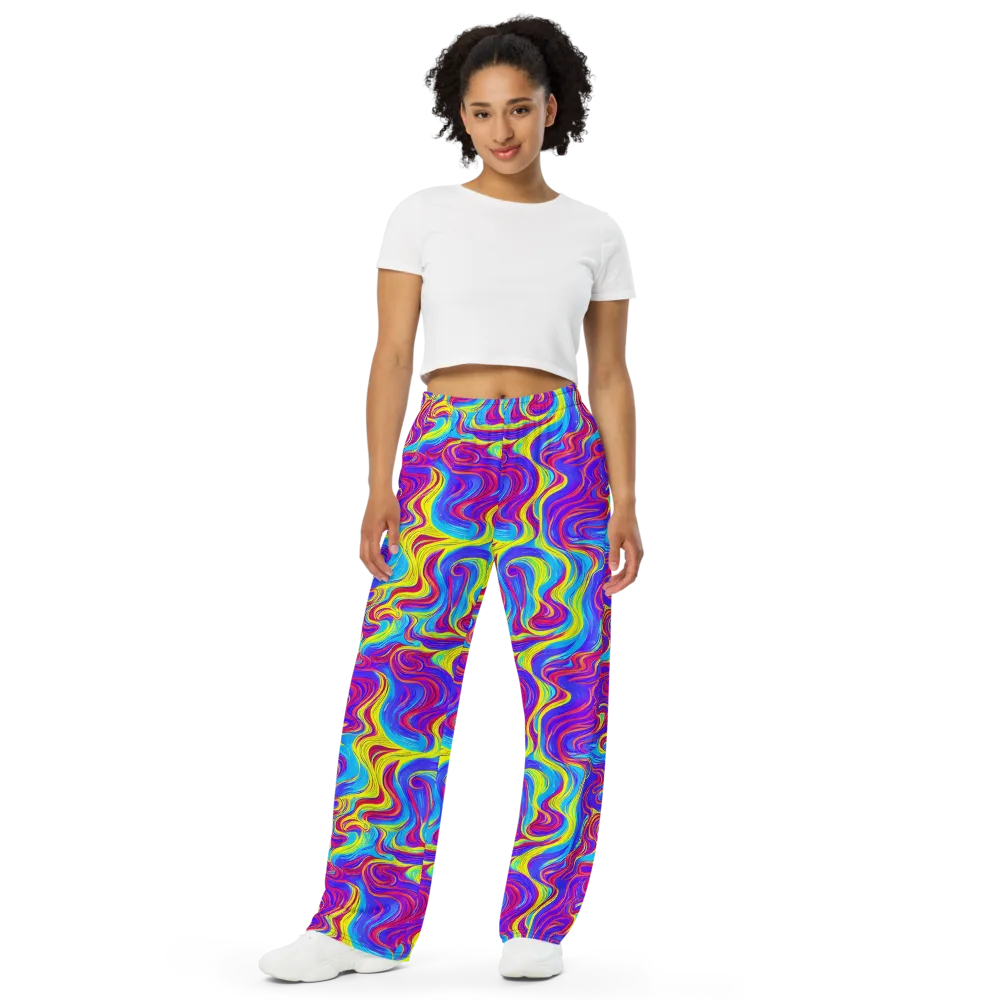 Spectrum Fever on Wide-Leg Pants — Front