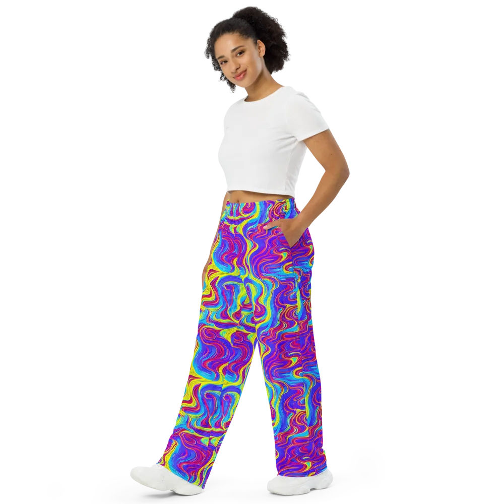 Spectrum Fever on Wide-Leg Pants — Left Front