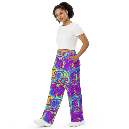 Spectrum Fever on a Wide-Leg Pants