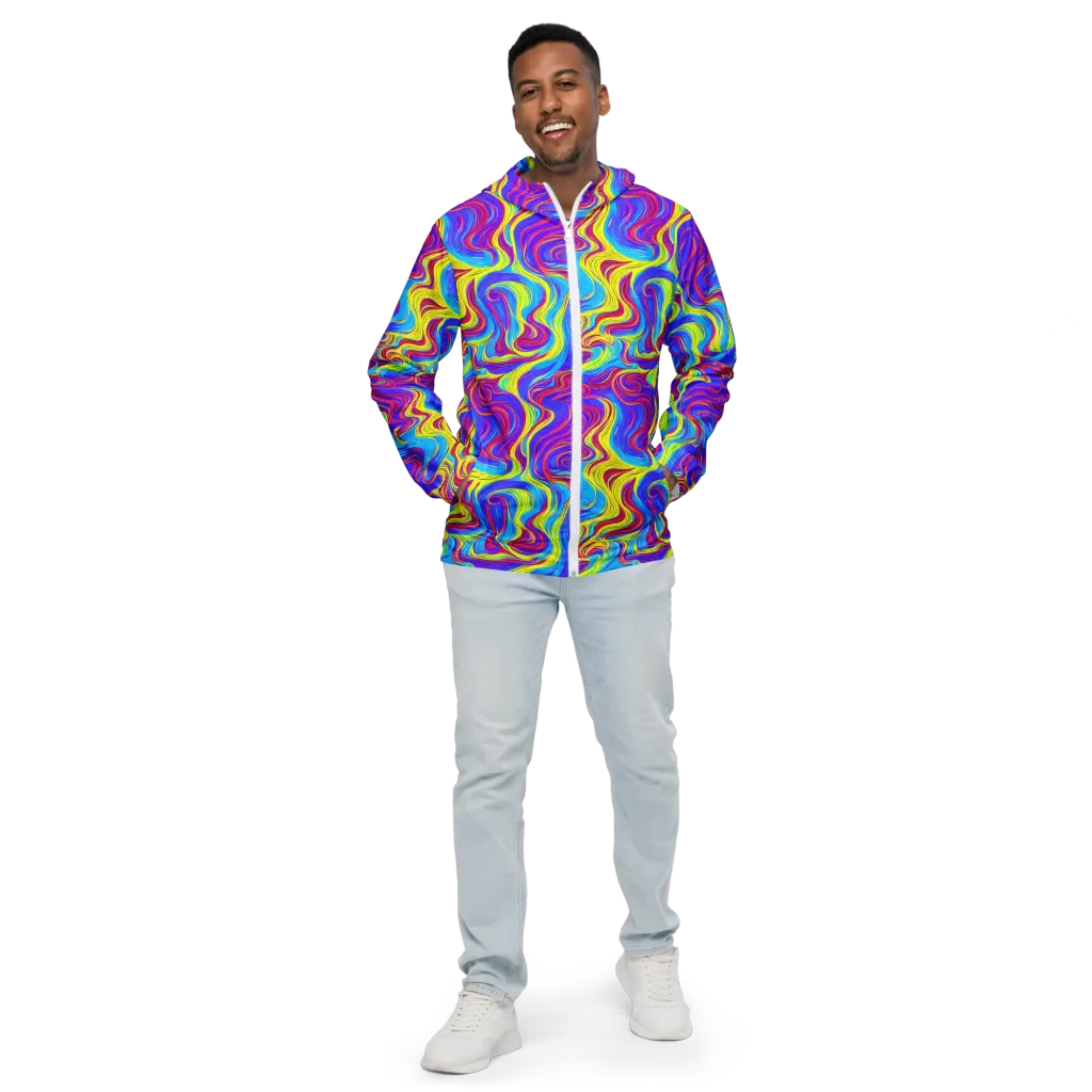 Spectrum Fever on Men's Windbreaker — Front