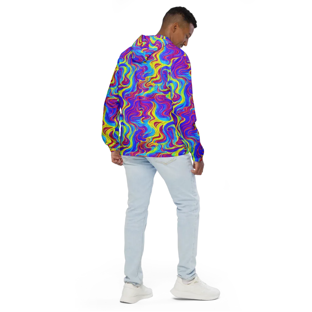 Spectrum Fever on Men's Windbreaker — Back