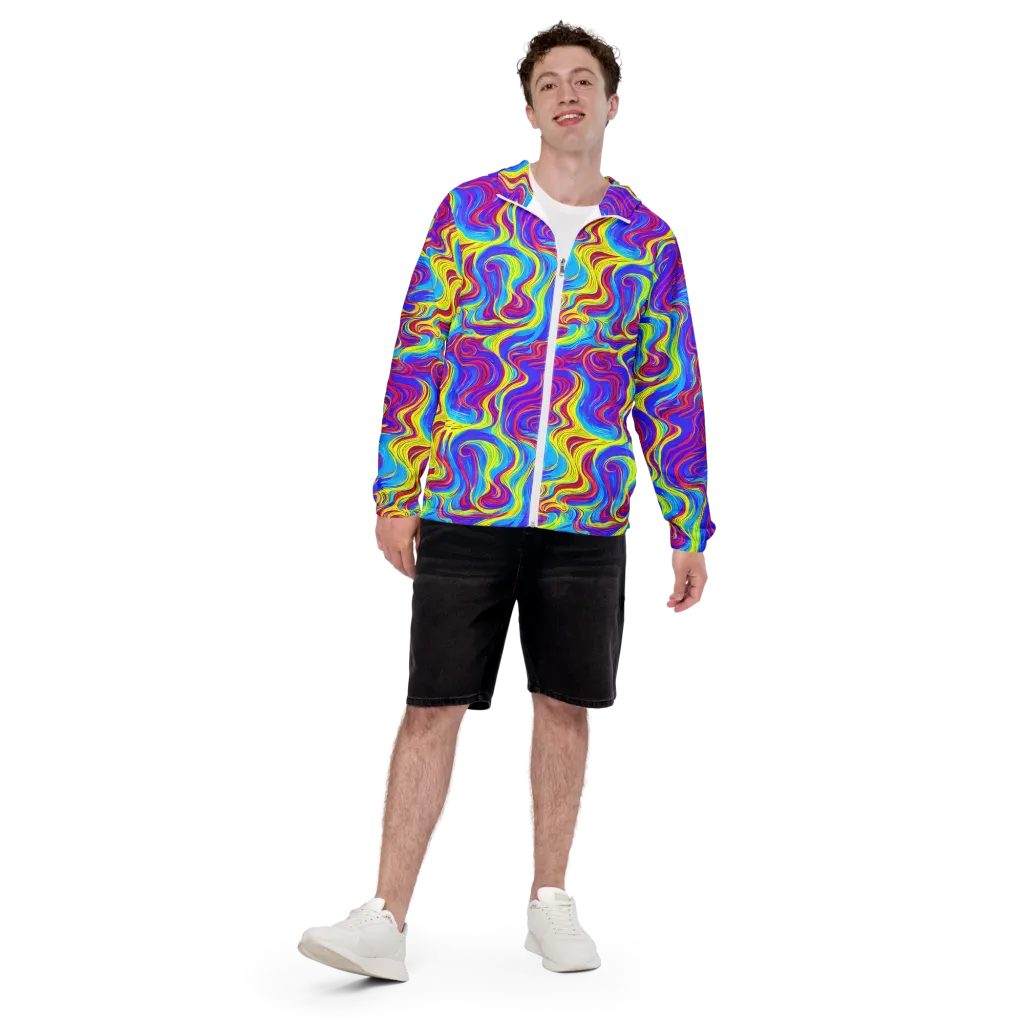 Spectrum Fever on Men's Windbreaker — Front