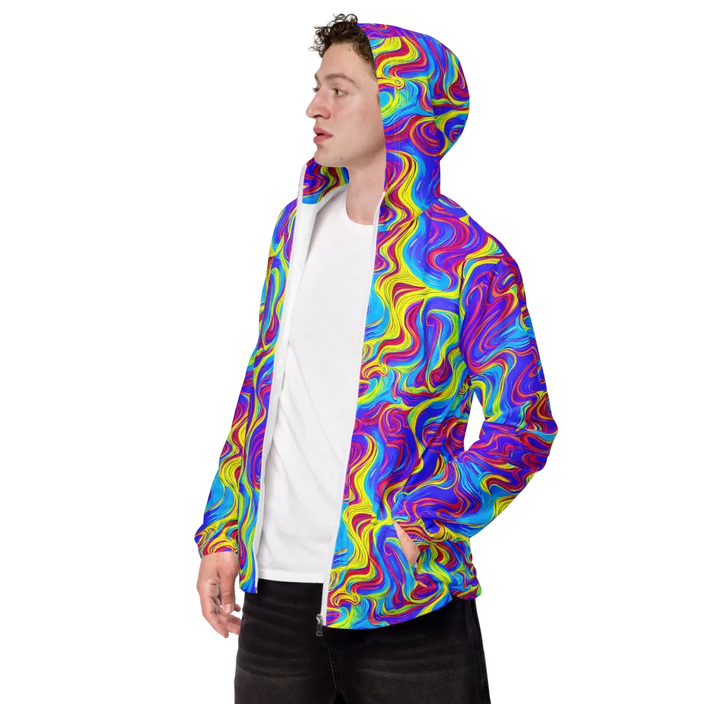 Spectrum Fever on Men's Windbreaker — Left Front