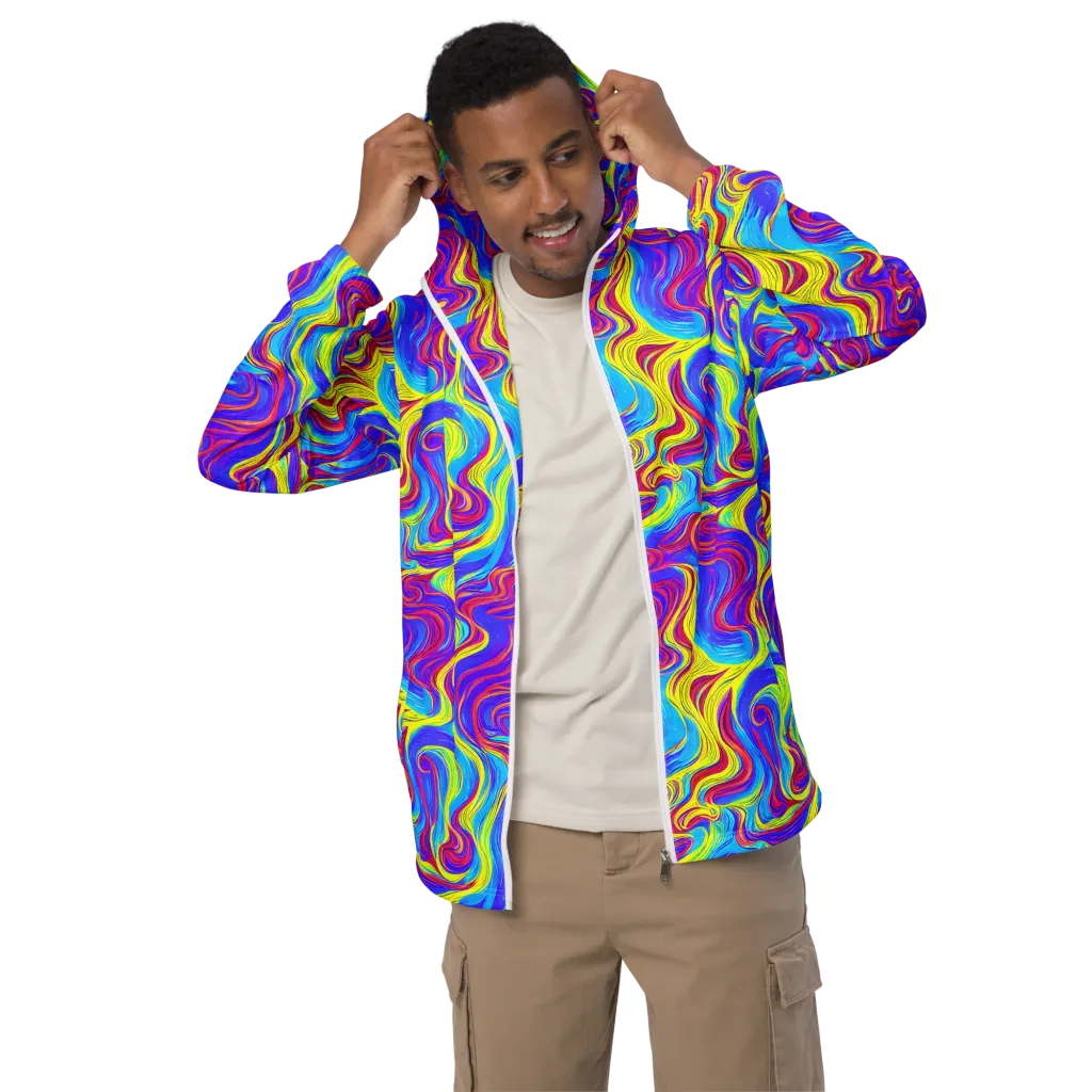 Spectrum Fever on Men's Windbreaker — Front