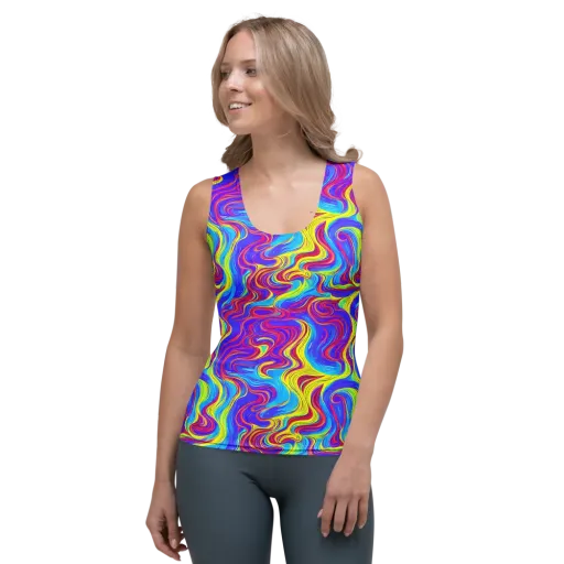 Spectrum Fever on a Women's Tank Top