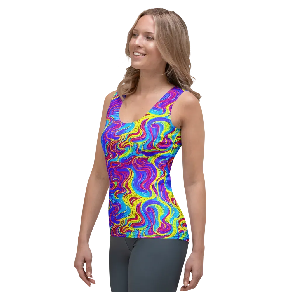 Spectrum Fever on Women's Tank Top — Left Front