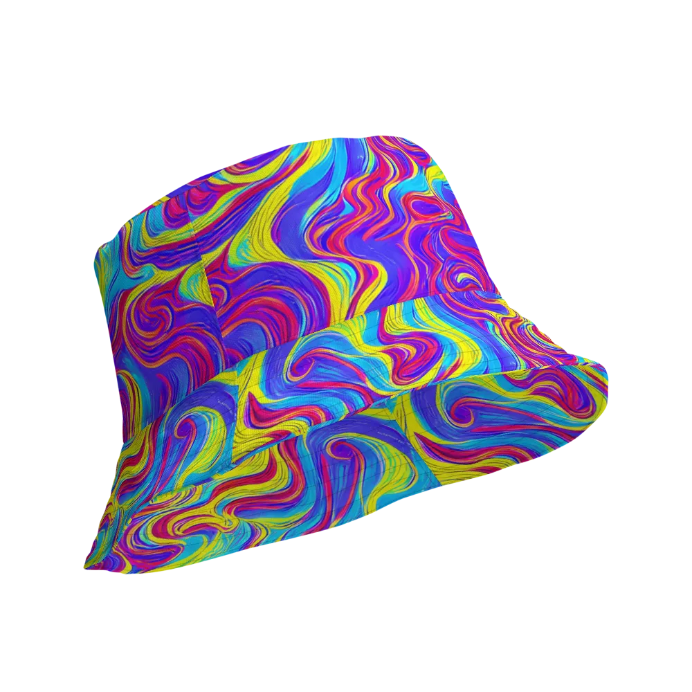 Spectrum Fever on Reversible Bucket Hat — Product details Outside