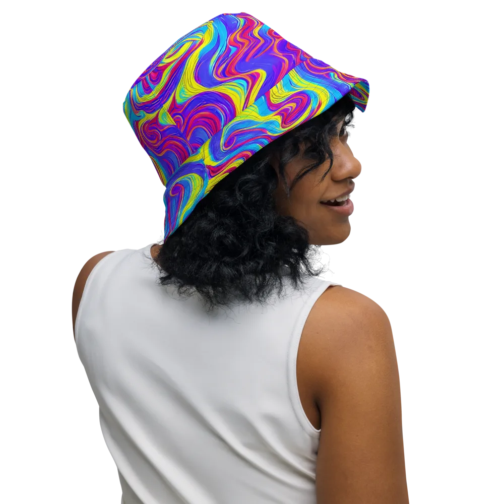 Spectrum Fever on Reversible Bucket Hat — Right Outside
