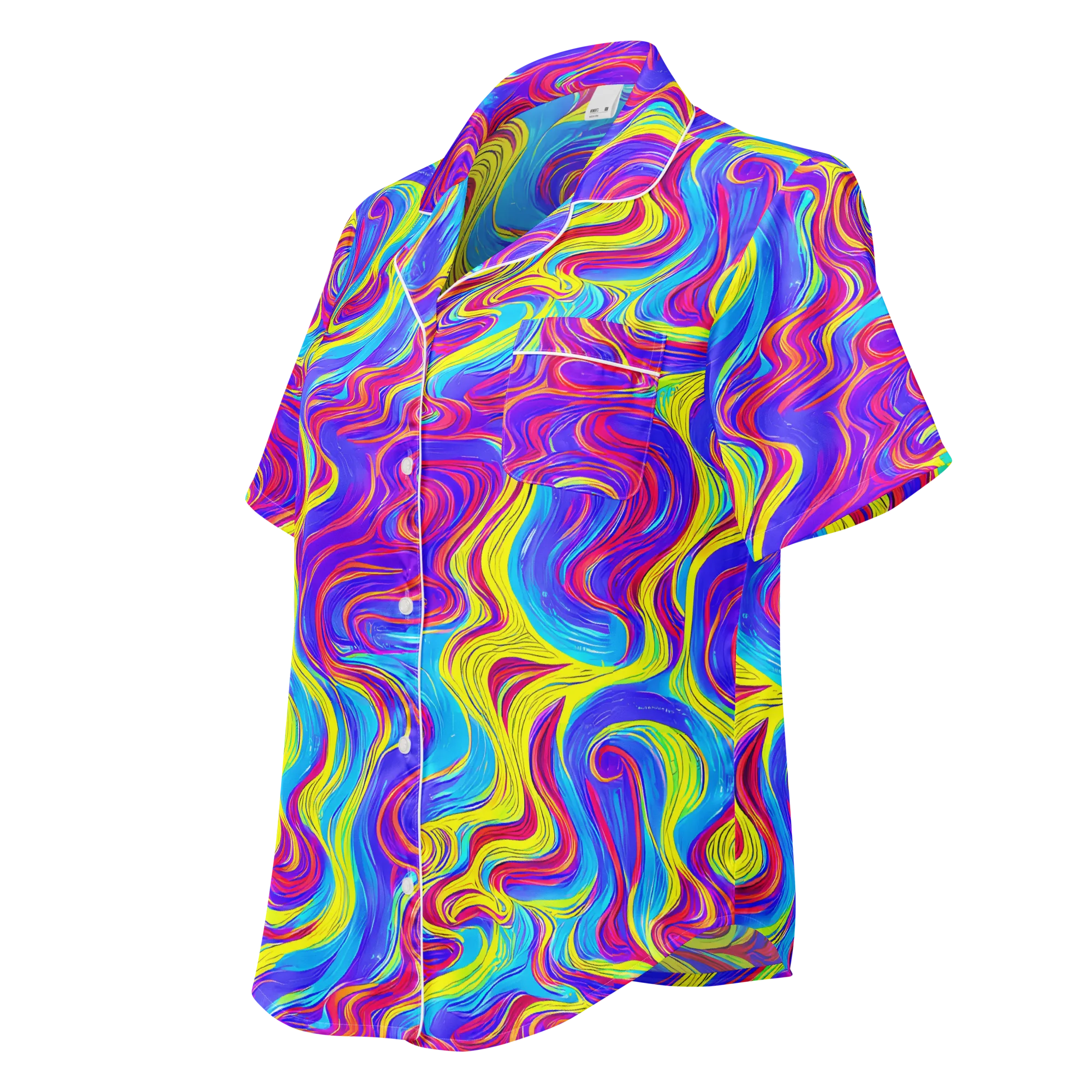 Spectrum Fever on Women's Short Sleeve Pajama Top — Left Front