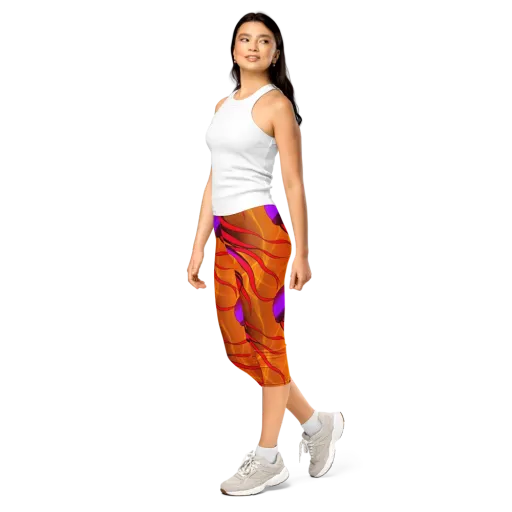 Violet Current on a Capri Leggings