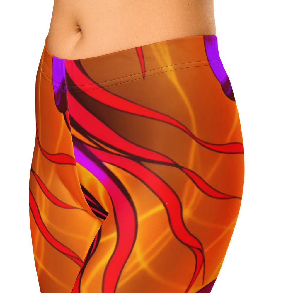 Violet Current on Capri Leggings — Zoomed-in