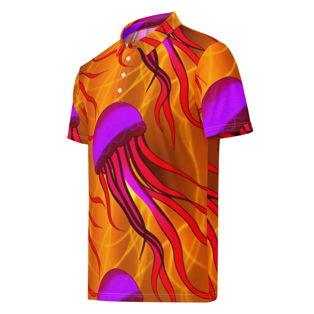 Violet Current on Men's Slim Fit Polo Shirt — Left Front