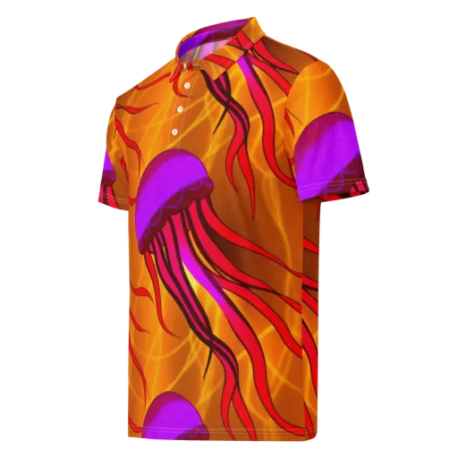 Violet Current on a Men's Slim Fit Polo Shirt