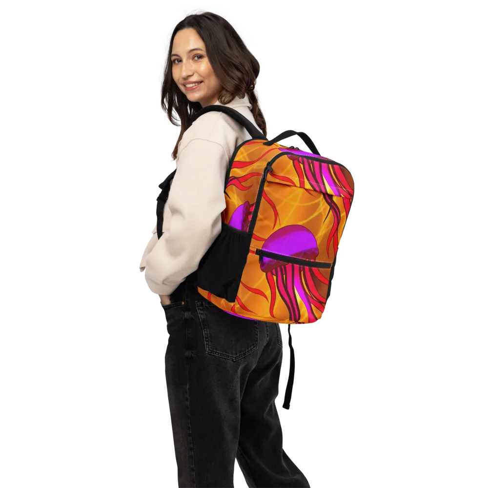 Violet Current on Utility Backpack — Back