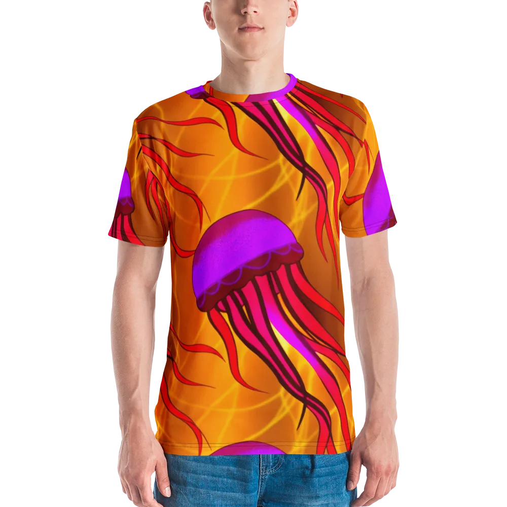 Violet Current on Men's Crew Neck T-Shirt — Front