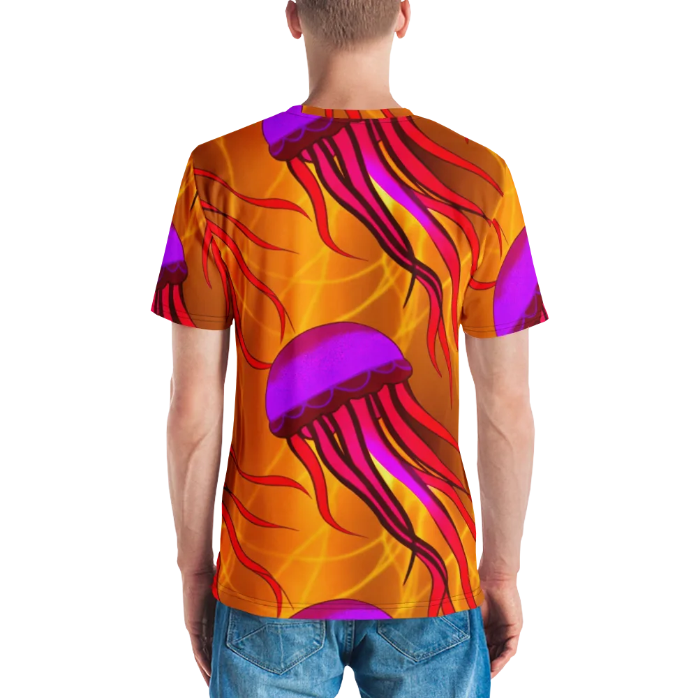 Violet Current on Men's Crew Neck T-Shirt — Back