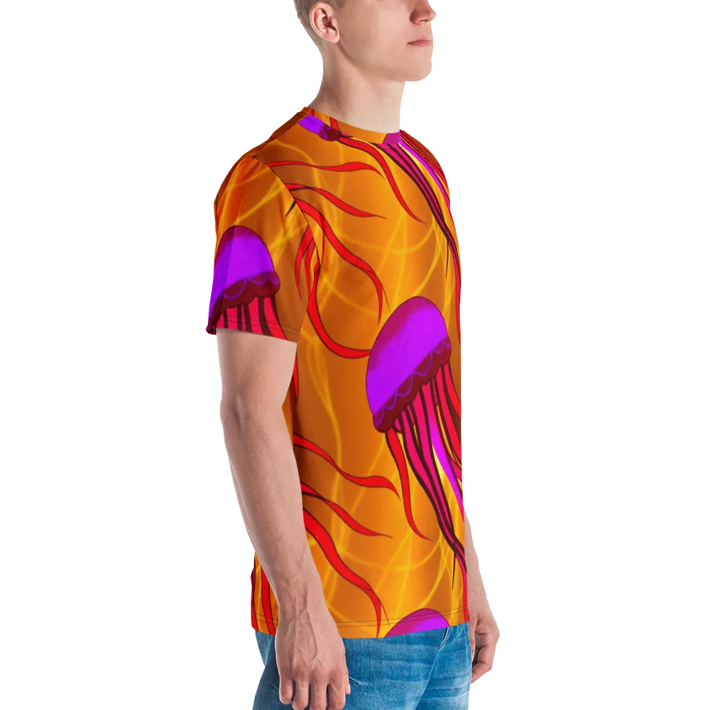 Violet Current on Men's Crew Neck T-Shirt — Right