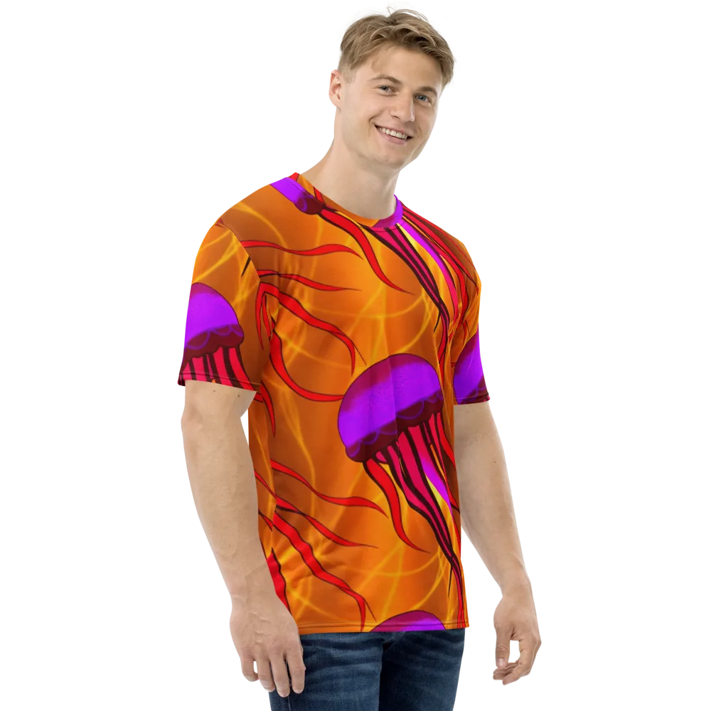 Violet Current on Men's Crew Neck T-Shirt — Right