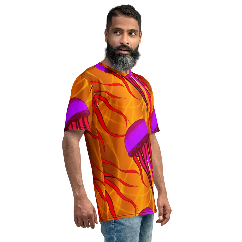Violet Current on Men's Crew Neck T-Shirt — Right