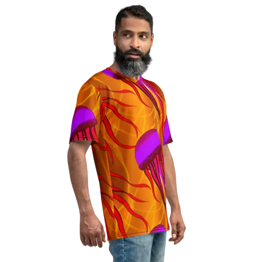 Violet Current on a Men's Crew Neck T-Shirt