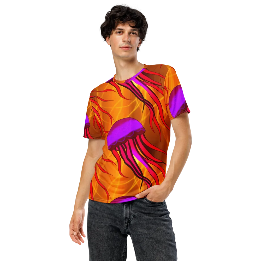 Violet Current on Men's Crew Neck T-Shirt — Front