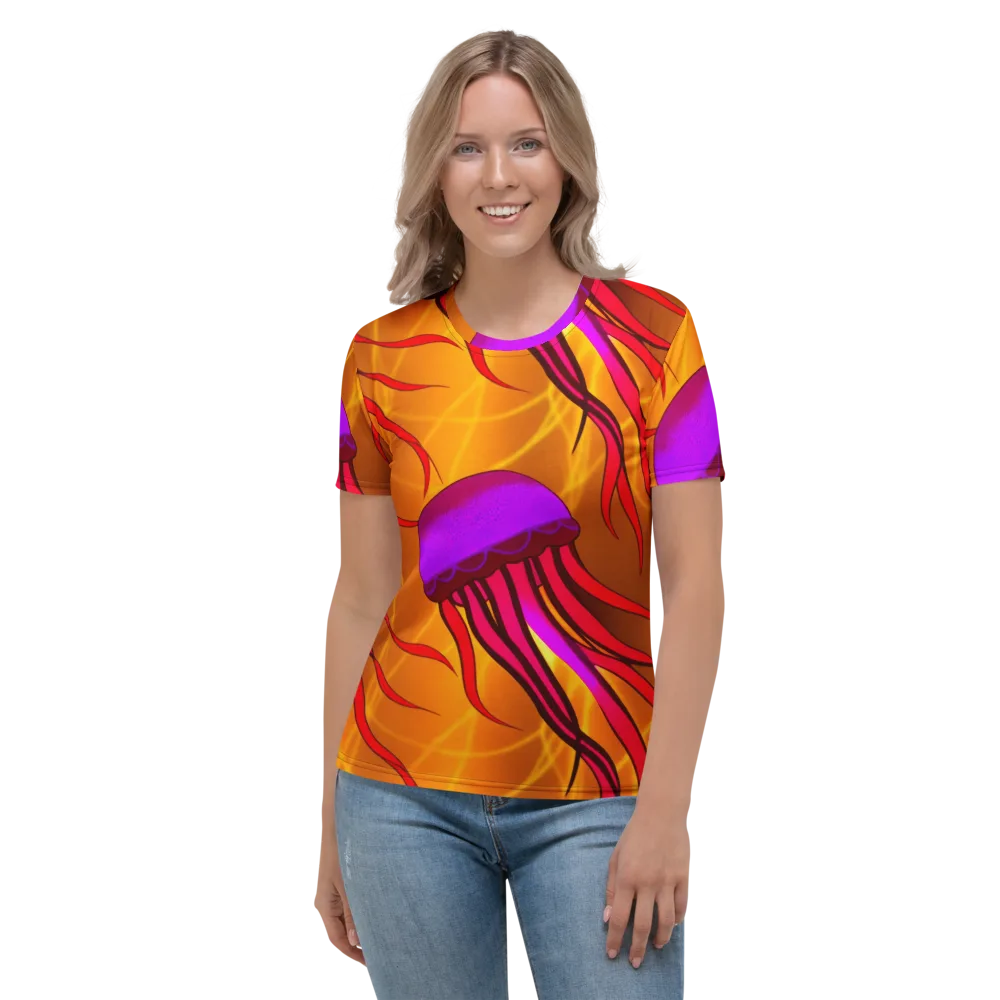Violet Current on Women's Crew Neck T-Shirt — Front