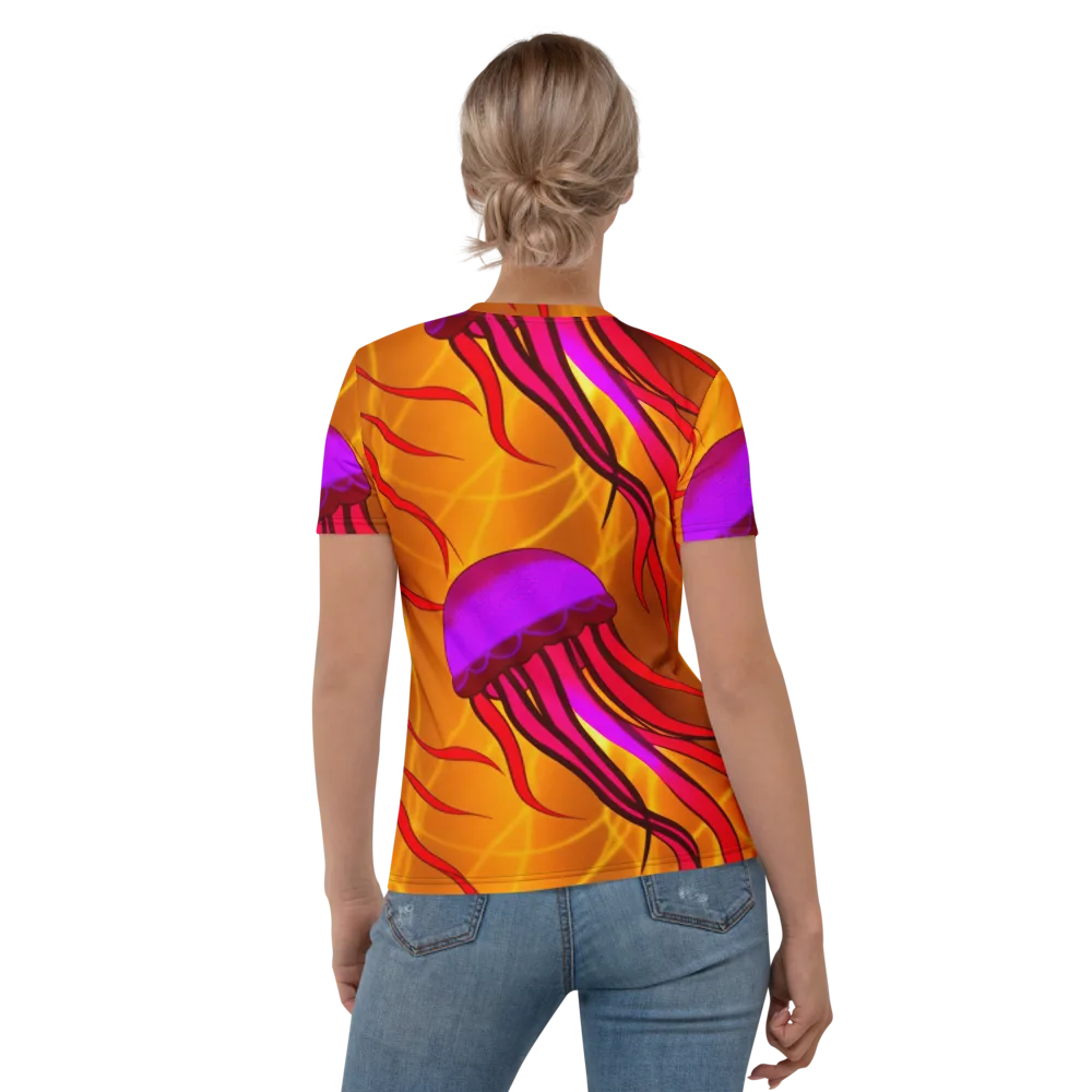 Violet Current on Women's Crew Neck T-Shirt — Back