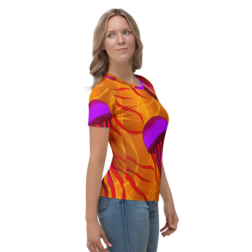 Violet Current on Women's Crew Neck T-Shirt — Right