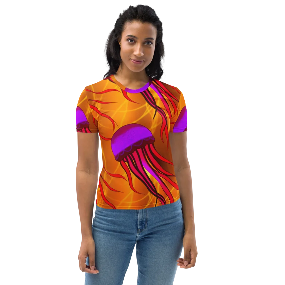 Violet Current on Women's Crew Neck T-Shirt — Front