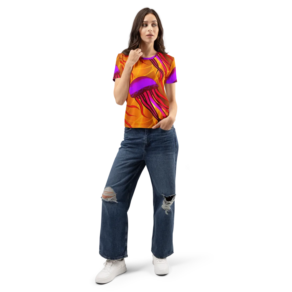 Violet Current on Women's Crew Neck T-Shirt — Front