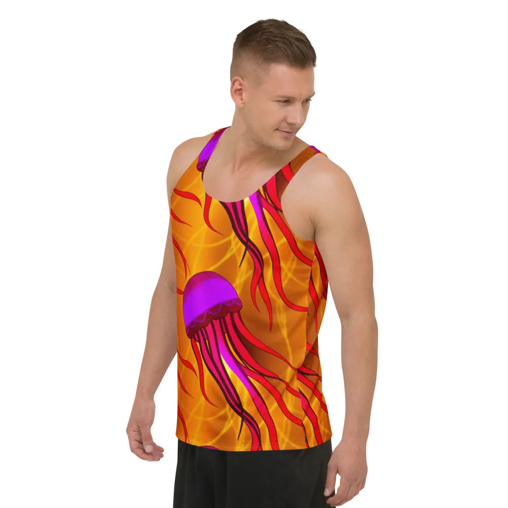 Violet Current on Men's Tank Top — Left Front