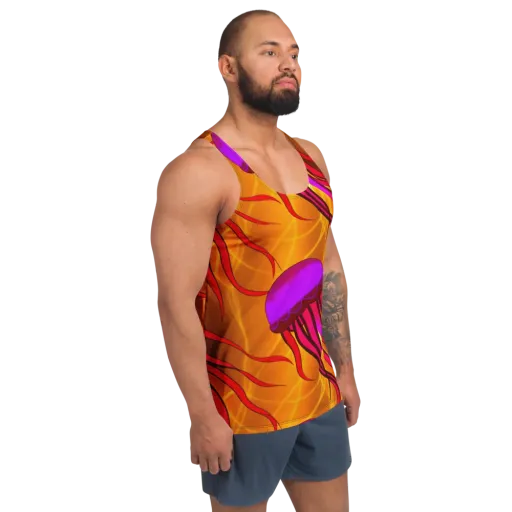 Violet Current on a Men's Tank Top