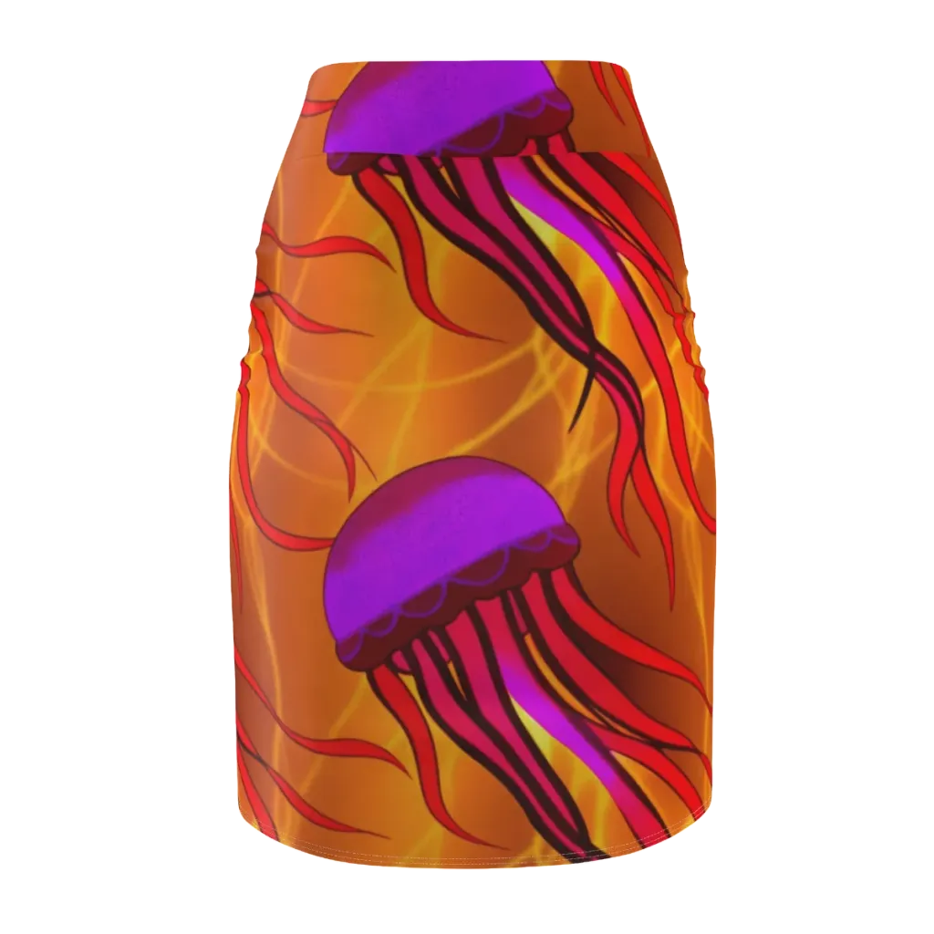 Violet Current on Pencil Skirt — Back