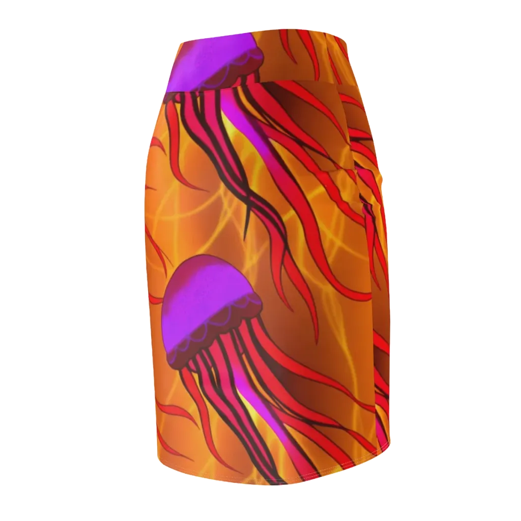 Violet Current on Pencil Skirt — Back Side