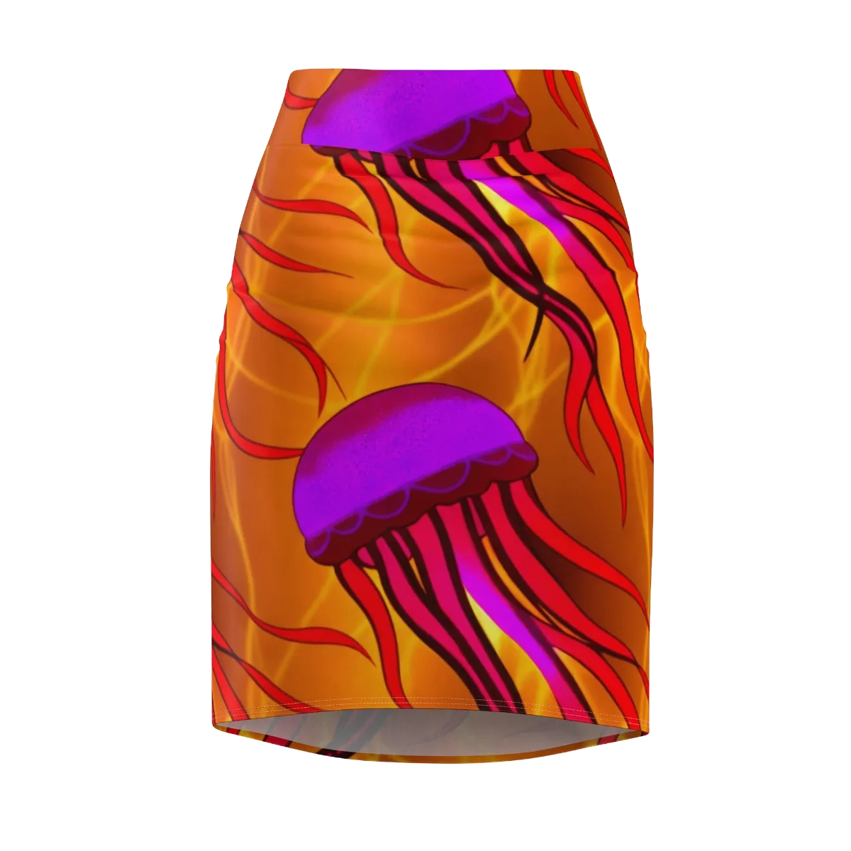 Violet Current on Pencil Skirt — Front