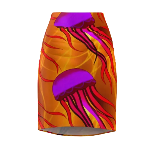 Violet Current on a Pencil Skirt