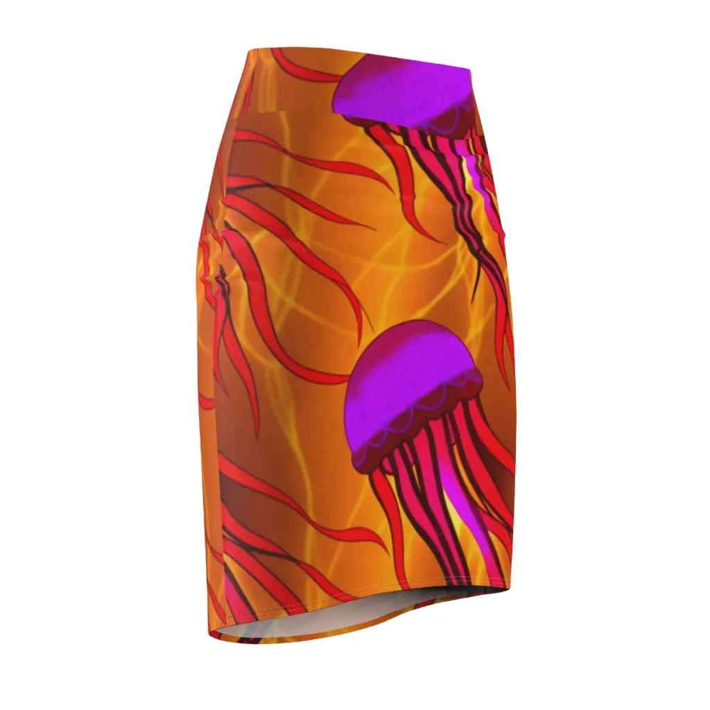 Violet Current on Pencil Skirt — Front Side