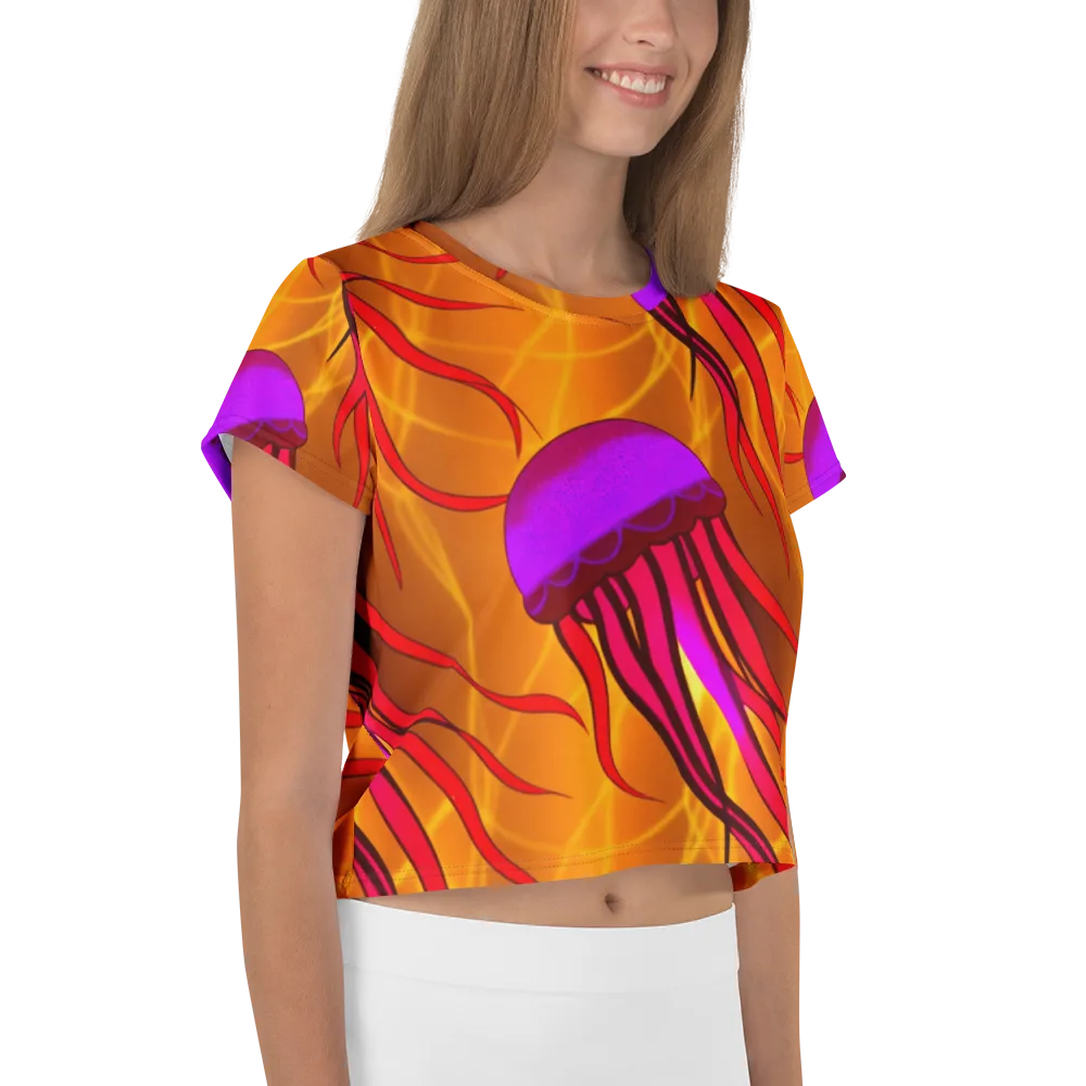 Violet Current on Crop Tee — Right